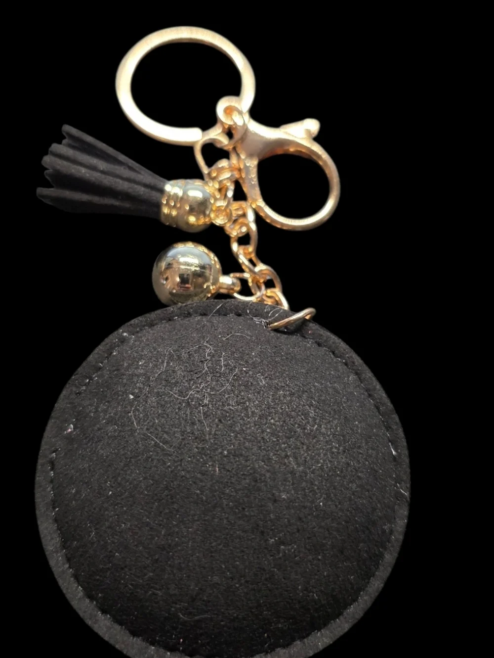 Checkered Black/Red LV Rhinestone Embellished Key Bag Charm Keychain
